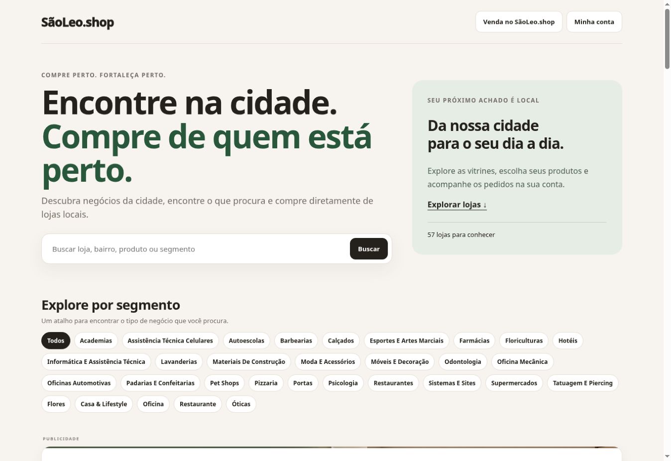 Captura do site SãoLeo.shop