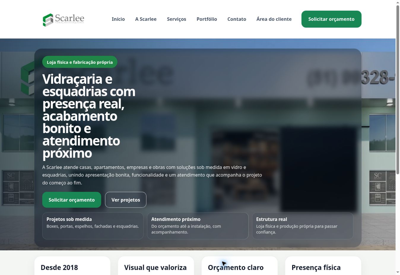 Captura do site Scarlee